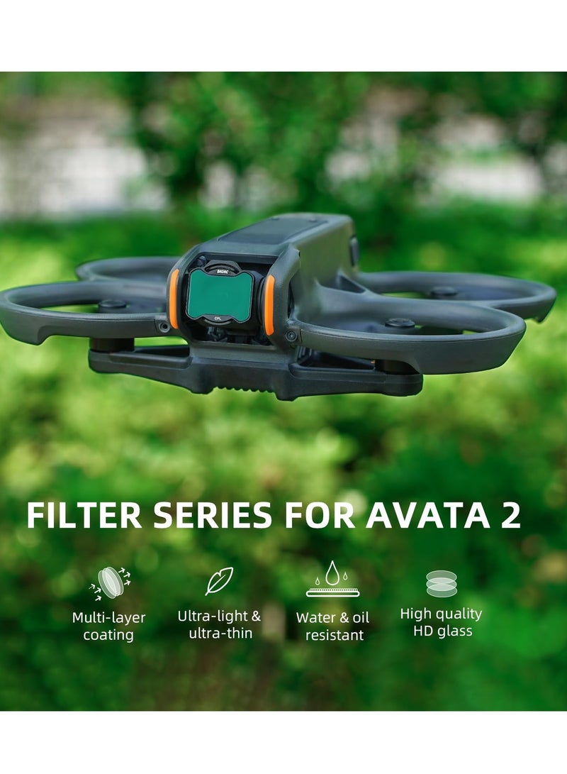 Excefore Filters Set for Avata 2 ND, 3 Pack UV CPL ND16 Protection Lens Neutral Density Filter, Compatible with DJI Avata 2 FPV Drone Accessories, Aluminum - Image 2