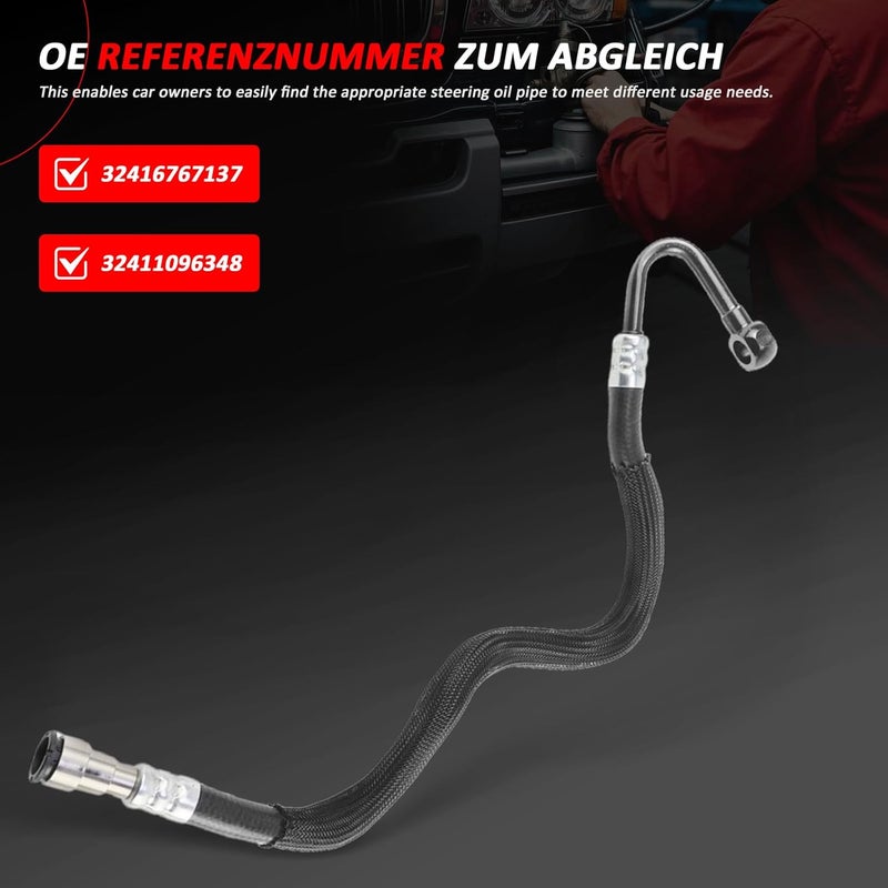 Steering System Hydraulic Hoses For BMW X5 (E53) 2000-2006 3.0i 4.4i 4.6is Replacement # 32416767137,32411096348 at21220 V20-1724 - Image 3