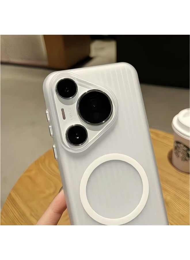 متوافق مع الغطاء الخلفي لهاتف Huawei Pura 90 Pro Max، لوح خلفي بلون ”ضباب جليدي غير لامع“، يدعم الشحن المغناطيسي، غطاء هاتف شبه شفاف، خفيف الوزن، رقيق، لا يترك بصمات الأصابع، مقاوم للأوساخ - Image 5