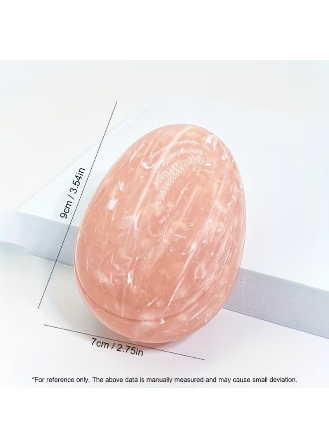 Goolsky فرشاة شعر بيضاوية وردية مدمجة - تصميم دائري ناعم لفك تشابك الشعر مع نتوءات ناعمة لتدليك فروة الرأس - مقبض من بلاستيك ABS متين - مثالية للسفر وجميع أنواع الشعر - Image 4