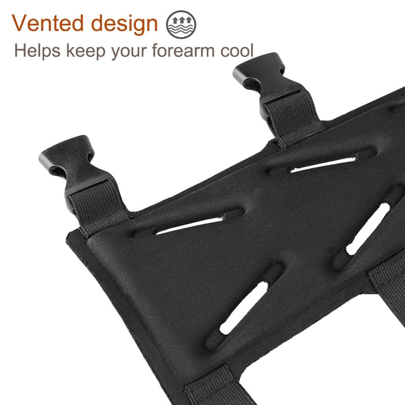 KRATARC Archery Arm Guard Adjustable 3-Strap Accessory Lightweight Hunting Target Practive Adult Unisex (Black, Length 9'') - Image 5
