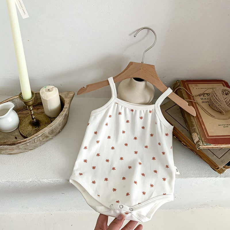 Korean-style baby summer jumpsuit thin sling jacket sleeveless triangle bag fart jacket for newborn baby climbing vest - Image 1