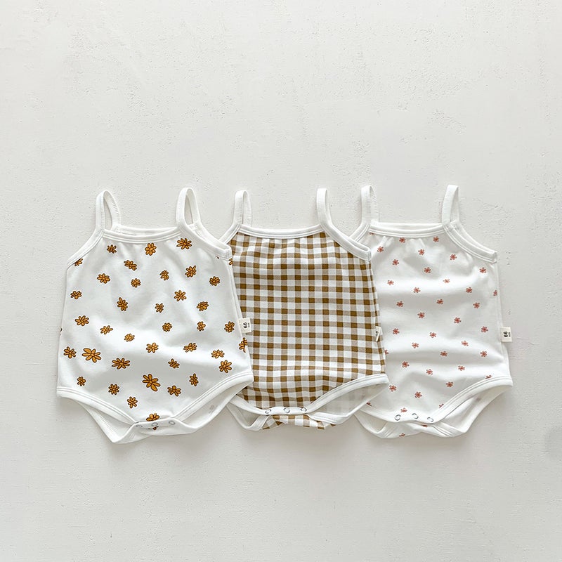 Korean-style baby summer jumpsuit thin sling jacket sleeveless triangle bag fart jacket for newborn baby climbing vest - Image 5
