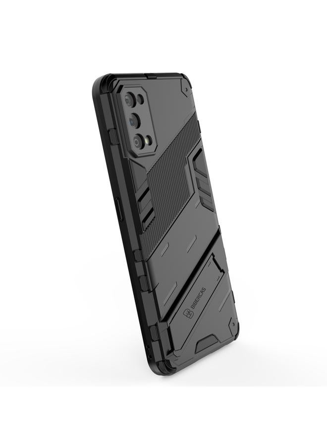 اس-توب جراب لهاتف OPPO Realme 7 Pro Punk Armor 2 في 1 PC + جراب TPU مقاوم للصدمات مع حامل غير مرئي - Image 5