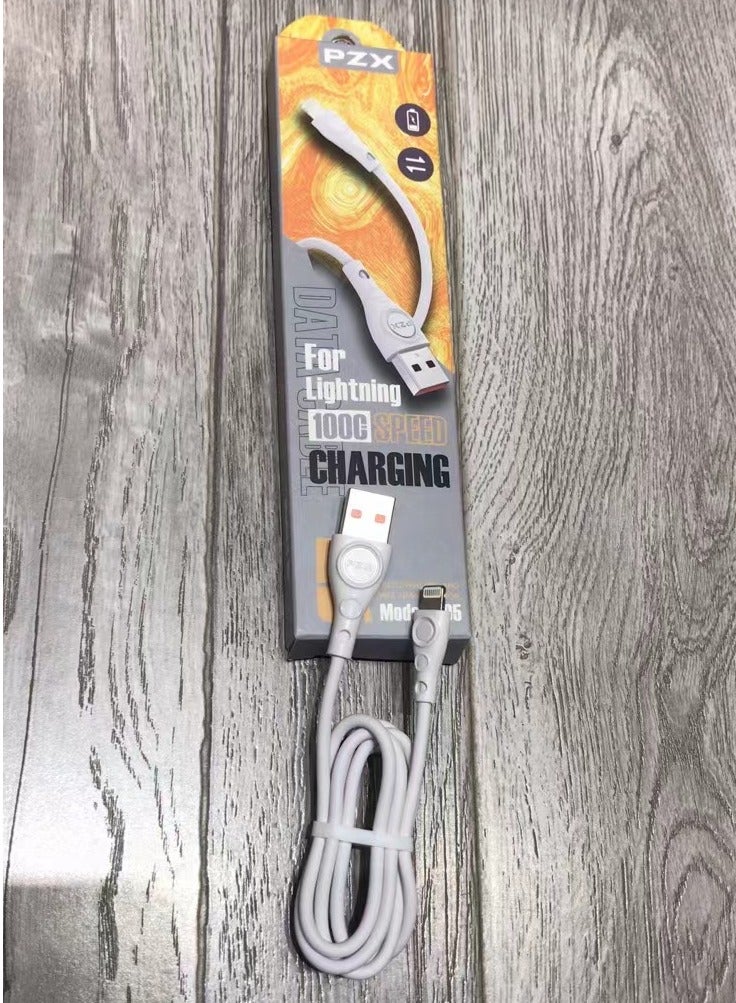 PZX USB To Lightning Data Sync And Charging Cable For Apple iPhone White - Image 1