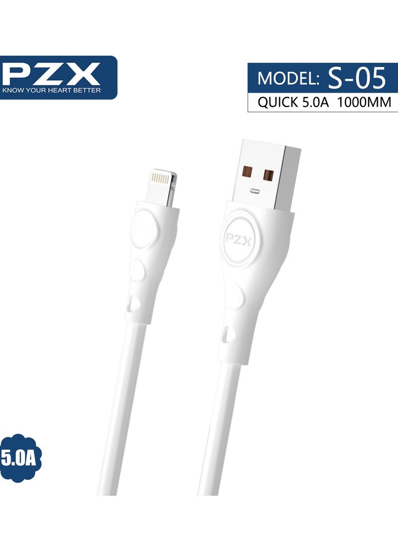 PZX USB To Lightning Data Sync And Charging Cable For Apple iPhone White - Image 4