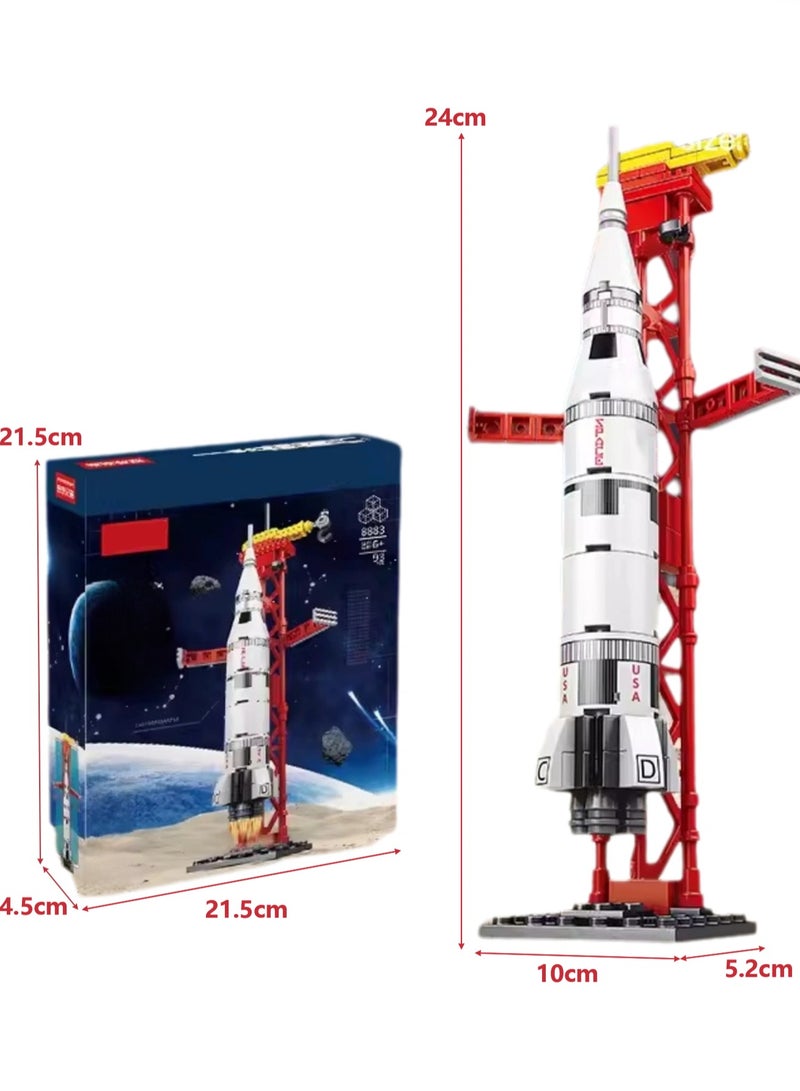 New Educational Assembly Space Shuttle Toy Children's Launch Center Model Rocket Building Blocks(Apollo 5 (93 Particles)) - Image 2