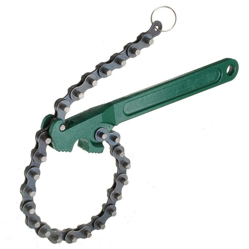 Digital Craft 3 Item Combo 9 Inch MultiPurpose Motorcycle Car Engine Oil Filter Chain Wrench Spanner Removal Tool 225 Adjustable Wrench With Chain Wrench Trox Allen key Set Mini Hammer - Image 2