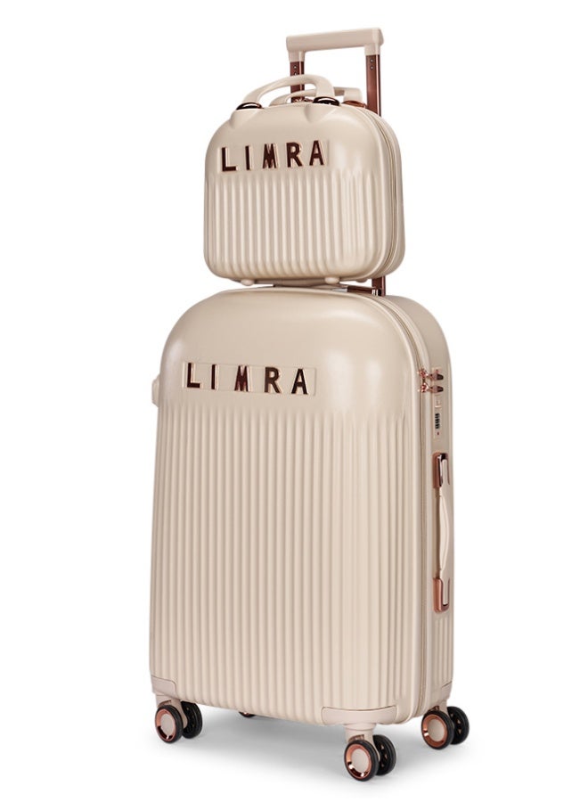 LIMRA Luggage set 4 pieces travel Bags with a distinctive design from limra Beige. - Image 2