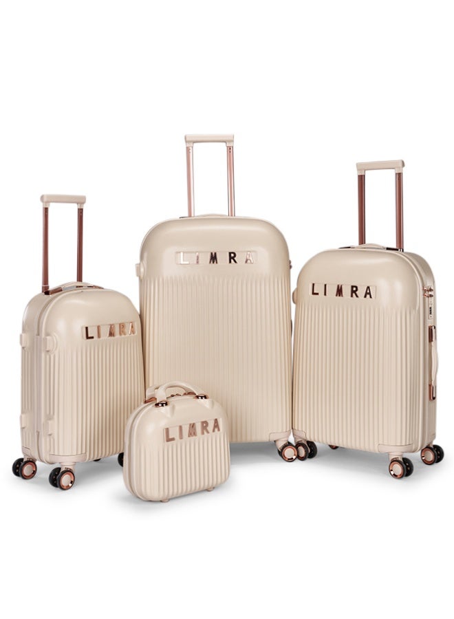 LIMRA Luggage set 4 pieces travel Bags with a distinctive design from limra Beige. - Image 1