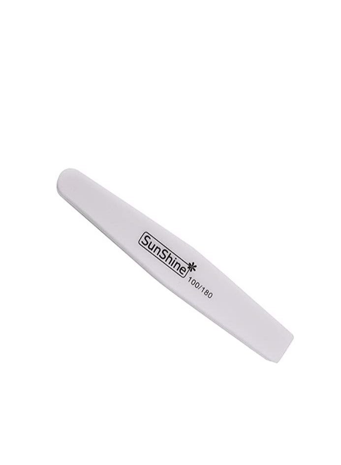 صن شاين سمايل ملمع أظافر احترافي قابل للغسل والتطهير من صن شاين، حبيبات 100/180 - أبيض، 10 قطع في العبوة - Image 3