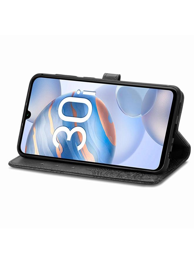 زبون جراب هاتف Honor 30i من الجلد المنقوش بزهرة ماندالا - Image 4