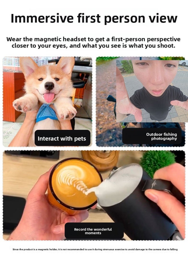 For Insta360 GO Ultra – Magnetic Head Mount, Hands-Free First-Person POV Camera Strap, Adjustable ±240° Angle, Comfortable Foam Padding - Image 3