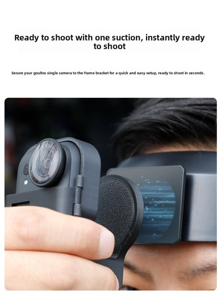 For Insta360 GO Ultra – Magnetic Head Mount, Hands-Free First-Person POV Camera Strap, Adjustable ±240° Angle, Comfortable Foam Padding - Image 5