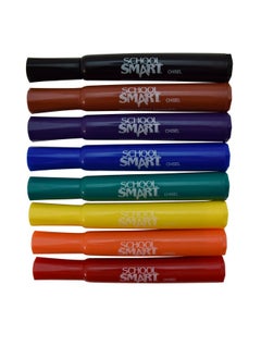 School Smart 1354254 Permanent Marker Set, Broad Chisel Tip, Assorted Colors (Pack Of 8), 0.63 H X 5.25 L X 5 W  - Image 2