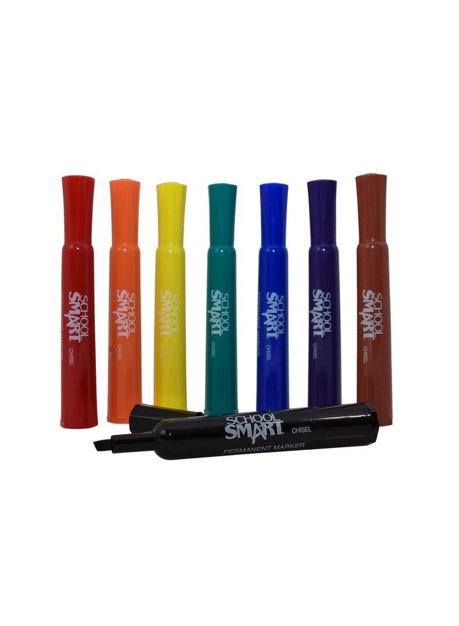 سكول سمارت مجموعة أقلام تحديد دائمة 1354254، بطرف مشطوف عريض، ألوان متنوعة (عبوة من 8 قطع)، 0.63 ارتفاع × 5.25 طول × 5 عرض - Image 4