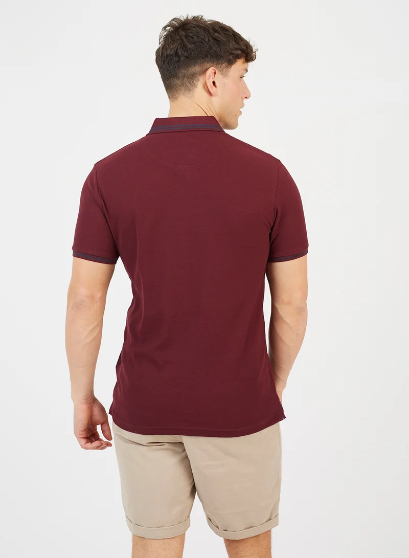 BRAVE SOUL Contrast Polo Shirt