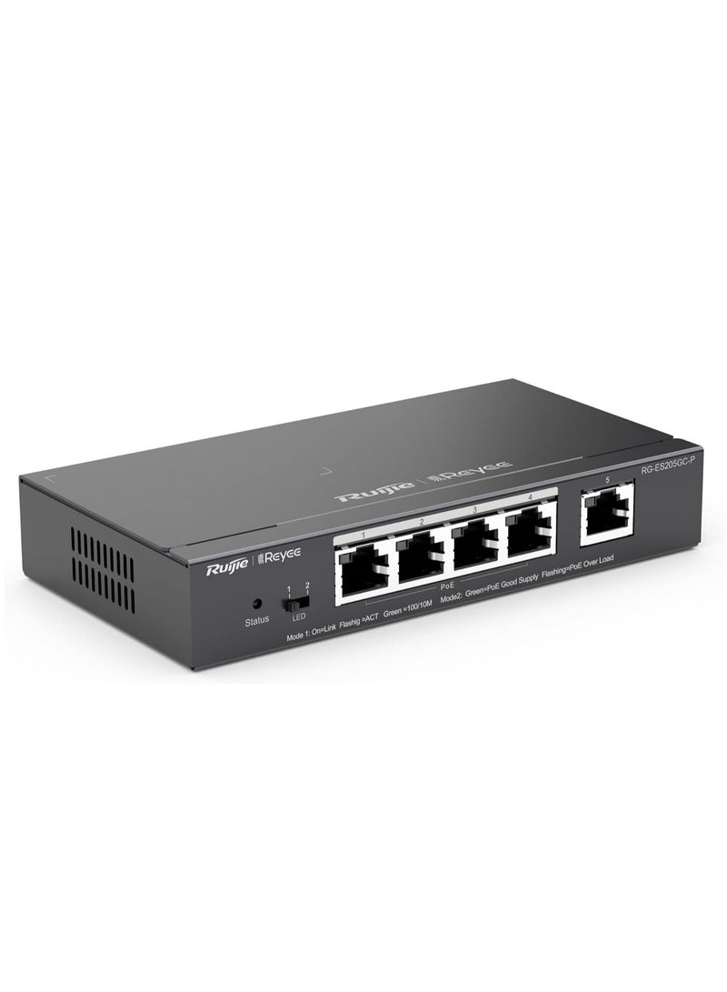 Ruijie RG-ES205GC-P, 5-Port Gigabit Smart Cloud Mananged PoE Switch - Image 4
