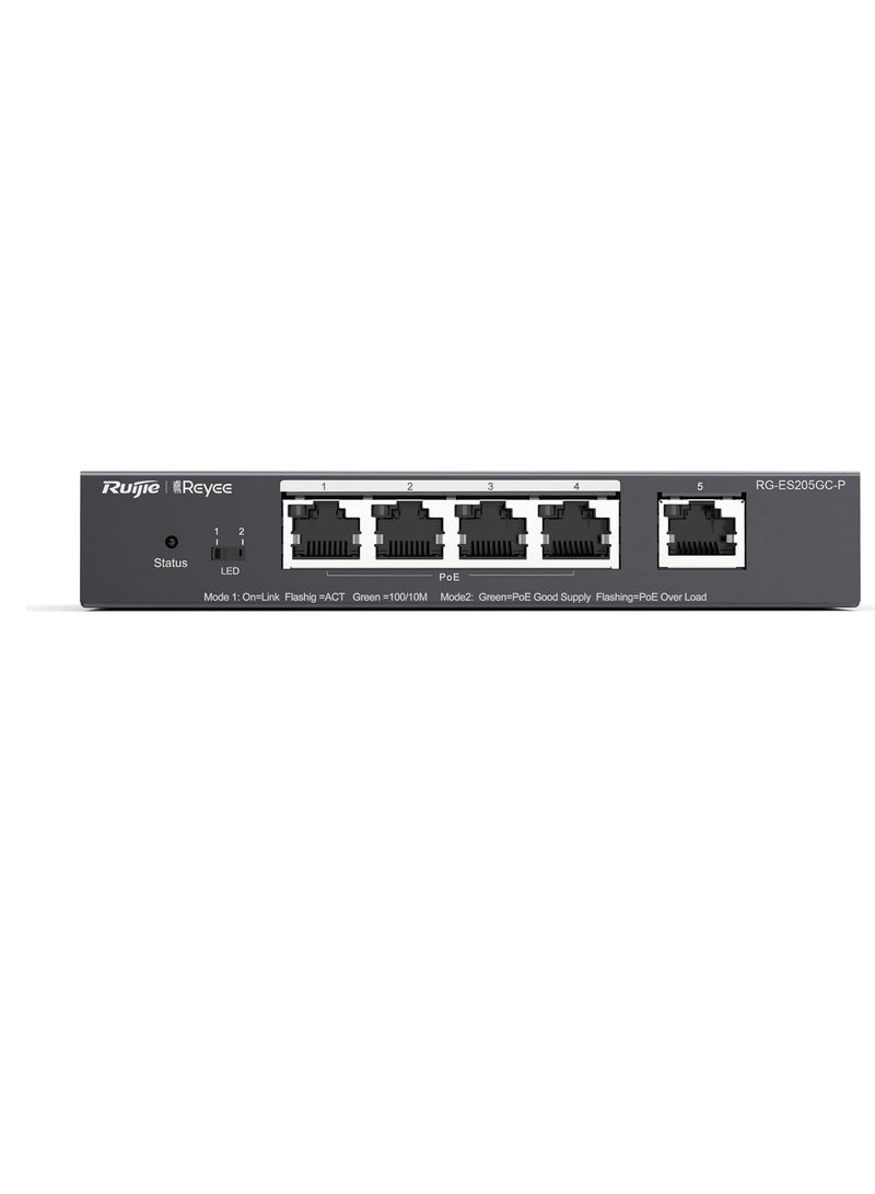 Ruijie RG-ES205GC-P, 5-Port Gigabit Smart Cloud Mananged PoE Switch - Image 5