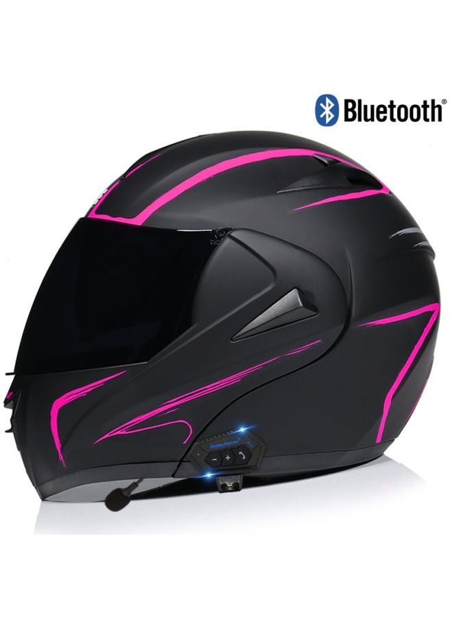 Men's Open-Face Electric Motorcycle Bluetooth Helmet with Tea Mirror Visor, 3C Standard