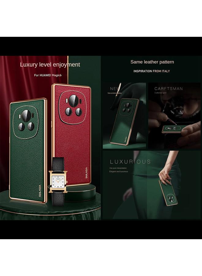 SULADA Case For Honor Magic6 Pro TPU + Litchi Texture Leather Phone Case - Image 3