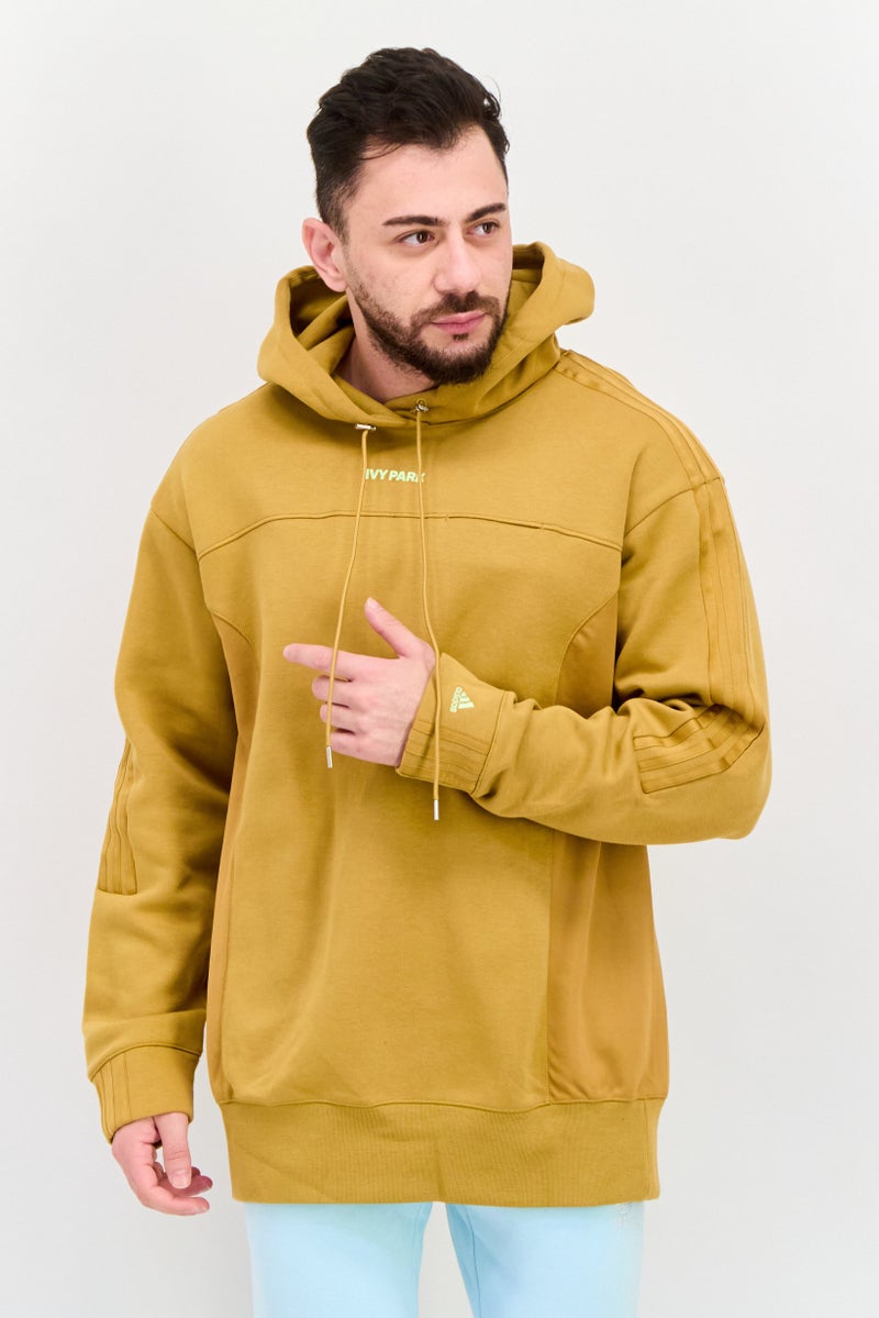 Adidas Adidas x Ivy Park Men Sportswear Fit Outdoor Hooded Sweatshirt, Dark Tan  - Image 1