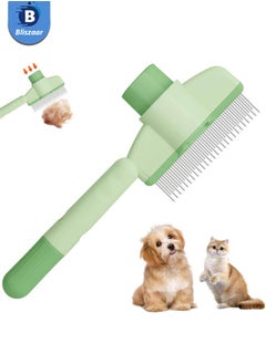 Pet Hair Removal Comb Flea Comb, 2025 New Cat Grooming Brush, Cat Brush with Release Button, De-Shedding Cat Hair Comb, Cat Grooming Supplies, Cat Brush for Short and Long Hair Cats (Green) - pzsku/ZB82561E738D432C487E3Z/45/_/1739443413/c2f01c2f-ffe2-410b-8a10-2ed2a74b8135