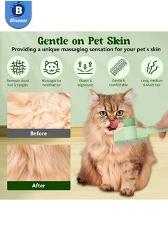 Pet Hair Removal Comb Flea Comb, 2025 New Cat Grooming Brush, Cat Brush with Release Button, De-Shedding Cat Hair Comb, Cat Grooming Supplies, Cat Brush for Short and Long Hair Cats (Green) - pzsku/ZB82561E738D432C487E3Z/45/_/1739443506/ac64687c-4189-4c39-b190-b32c8f248b1b