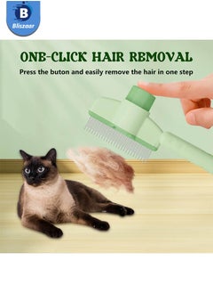 Pet Hair Removal Comb Flea Comb, 2025 New Cat Grooming Brush, Cat Brush with Release Button, De-Shedding Cat Hair Comb, Cat Grooming Supplies, Cat Brush for Short and Long Hair Cats (Green) - pzsku/ZB82561E738D432C487E3Z/45/_/1739443515/fda73beb-8447-454c-844f-240dcbfd9633