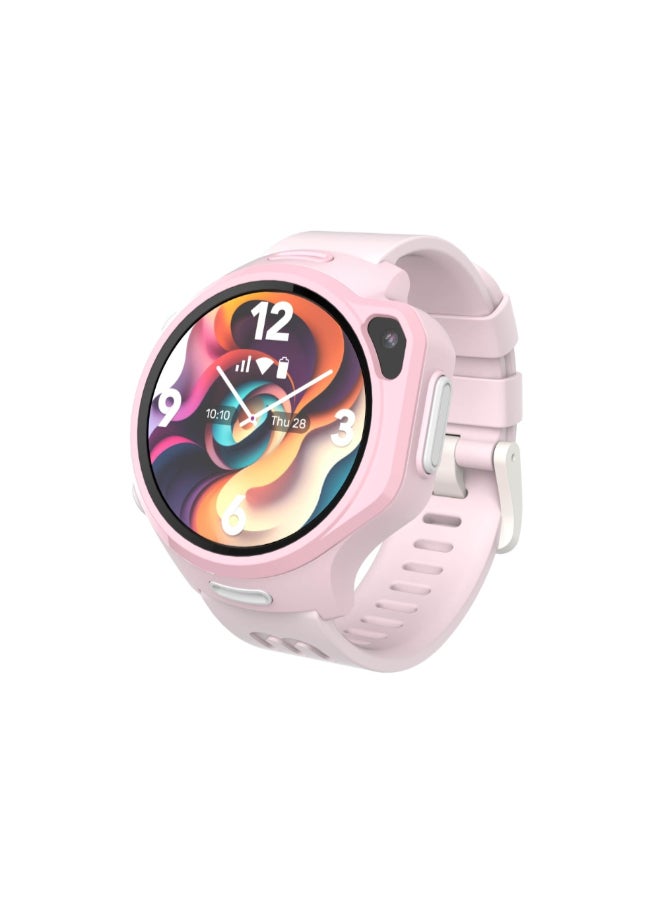 myFirst فون R2 | ساعة ذكية للأطفال، شاشة AMOLED بحجم 1.3"، مكالمات فيديو، رسائل، تتبع GPS في الوقت الحقيقي، زر SOS، تنبيهات السلامة، وضع المدرسة، تعمل في 85 دولة، للأعمار من 5-12 - وردي ماكاروني - Image 1