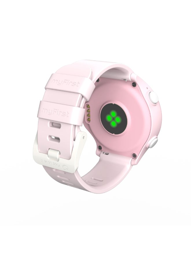 myFirst فون R2 | ساعة ذكية للأطفال، شاشة AMOLED بحجم 1.3"، مكالمات فيديو، رسائل، تتبع GPS في الوقت الحقيقي، زر SOS، تنبيهات السلامة، وضع المدرسة، تعمل في 85 دولة، للأعمار من 5-12 - وردي ماكاروني - Image 3