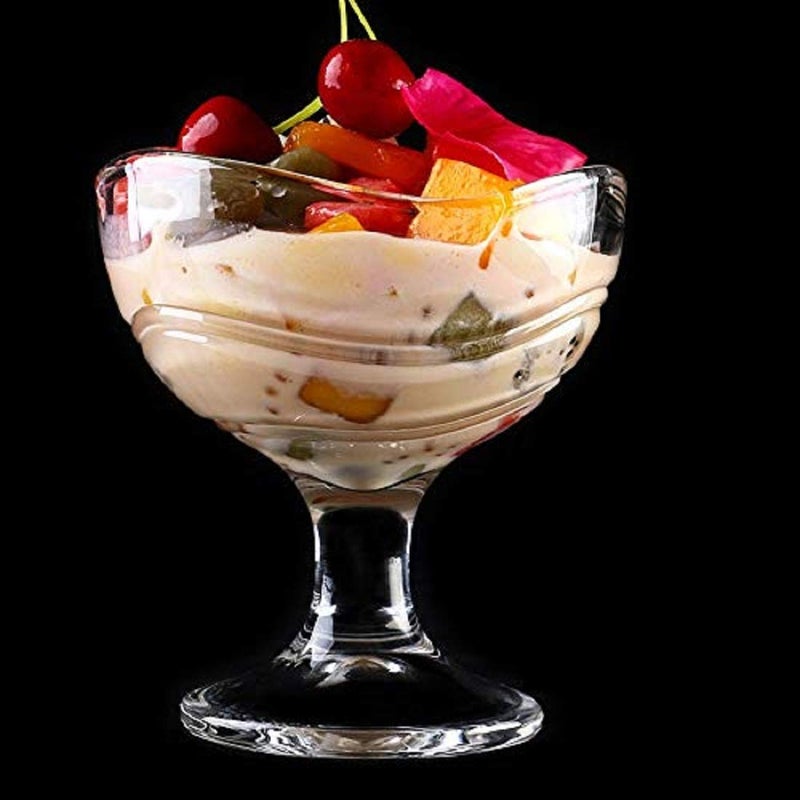 MD webline Glass Ice Cream Bowl 150 ML Set of 2 Glass Bowl Set - Image 1