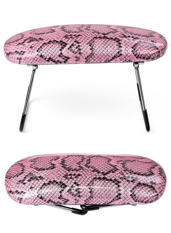 Krofaue Arm Rest for Nails Tech, Professional Microfiber Leather Nail Hand Rest Stand Arm Rest for Acrylic Nails Cushion Hand Holder with Non-slip - Nail Technician Use Must Have (Rose Pink) - Image 1