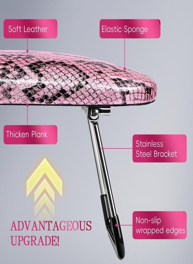Krofaue Arm Rest for Nails Tech, Professional Microfiber Leather Nail Hand Rest Stand Arm Rest for Acrylic Nails Cushion Hand Holder with Non-slip - Nail Technician Use Must Have (Rose Pink) - Image 5
