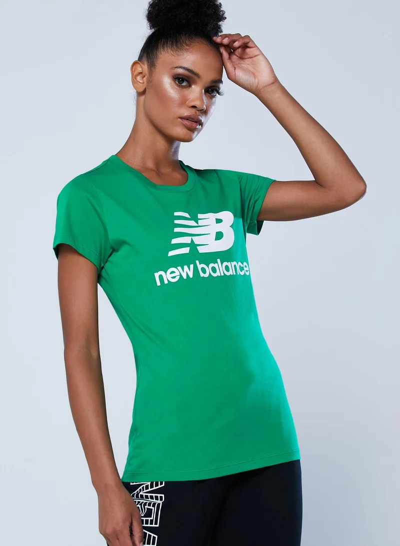 New Balance Essential Stacked Logo T-Shirt