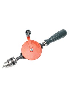 Hand Crank Drill All Steel Casting Drilling Drill Portable Mini Manual Drill with Double Pinions Hand Drill Tool for Wood/Plastics/PVC/Glass Fibre