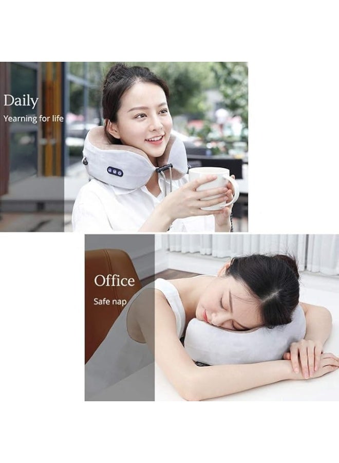 وسادة تدليك الرقبة والأكتاف بنظام الالتفاف - حزام مساج مزدوج الأنماط مع خاصية التدفئة والتحكم في السرعة والاتجاه - أداة محمولة لاسترخاء الجسم بالكامل - Image 5