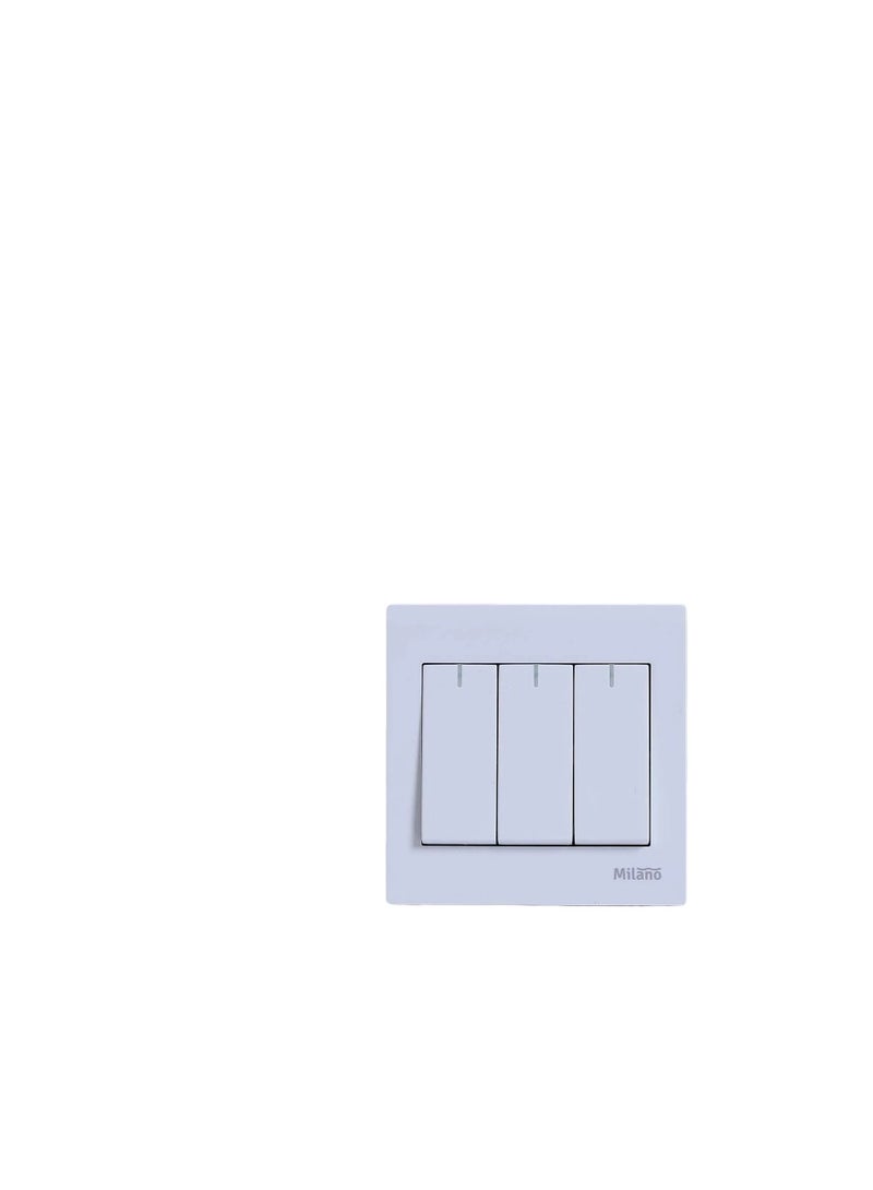 milano Milano 16A 3Gang 1Way Switch MPW