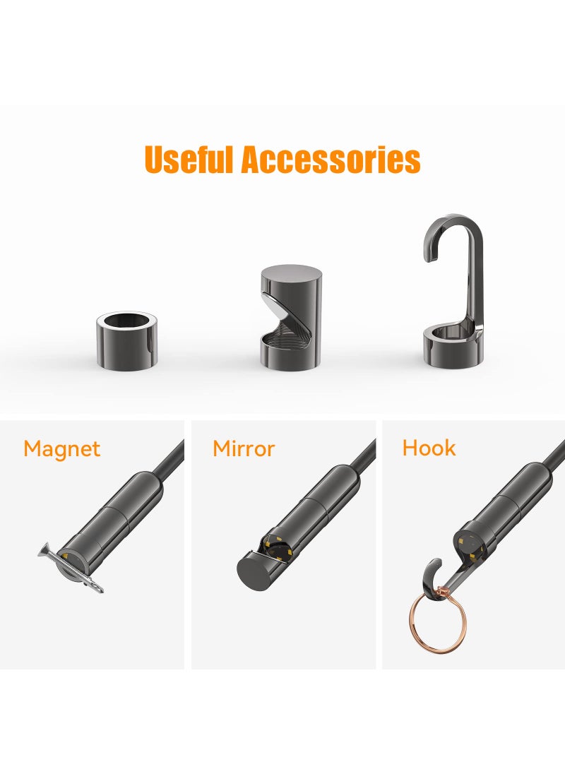 Teslong 5MP Auto-Focus Endoscope, Teslong 3rd Generation USB Borescope with 5.0 Megapixel Inspection Camera, 16.5ft Waterproof Semi-Rigid Cable & Adjustable Led Lights Probe for Android Phone Windows MacBook  - Image 5