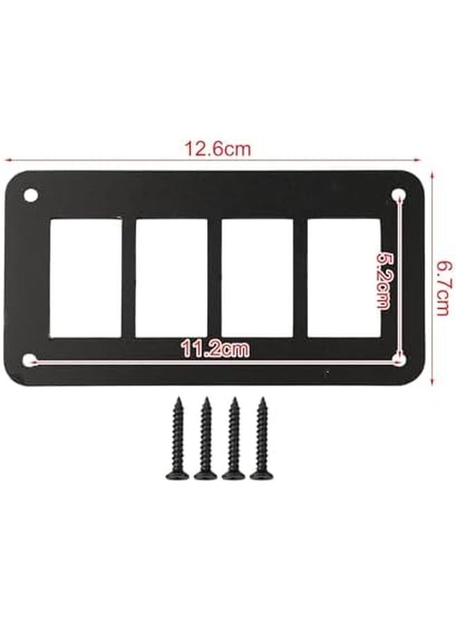 Black Aluminum Rocker Switch Panel Bracket Automotive 2 Way 5 Way Options - Image 5