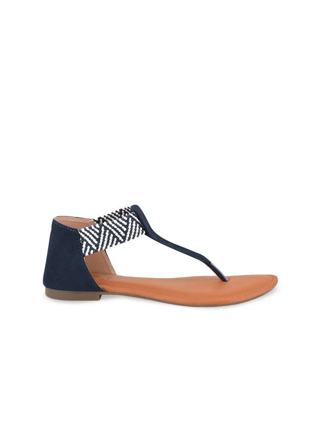 شوتوبيا Shoetopia Woven Design T-Strap Flats