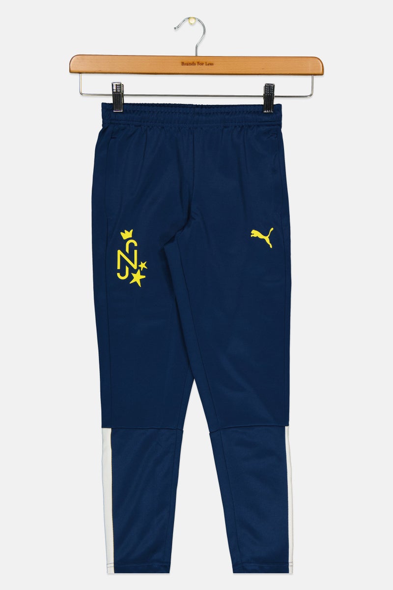 PUMA Puma X NJR Kids Boy Sportswear Fit Outdoor Sweatpants, Navy - Image 1