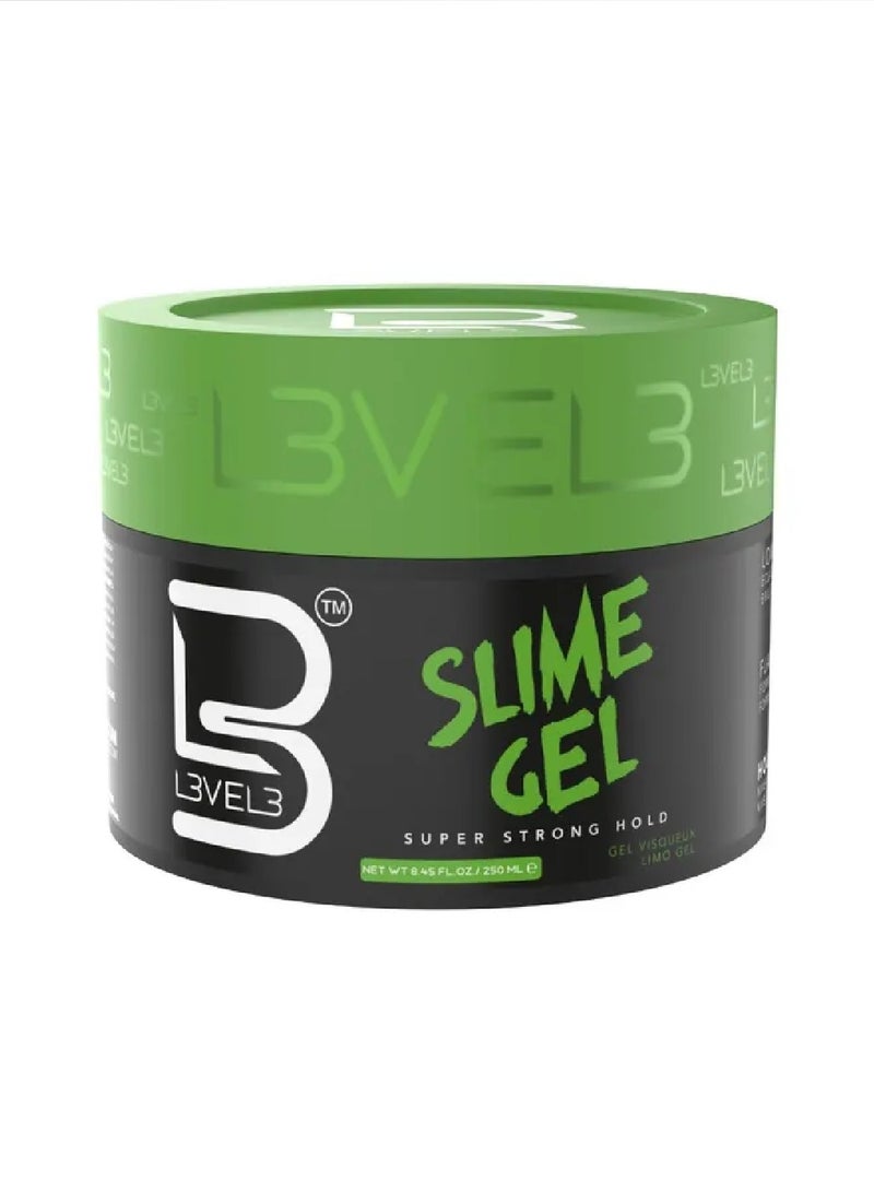 L3VEL3 جل سلايم المستوى 3 - جل تصفيف الشعر للتحكم القوي - خالي من القشرة، ثبات يدوم طويلاً - يضيف كثافة وملمسًا 250 مل - Image 1