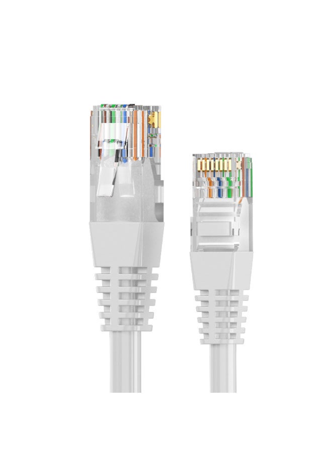 Generic CAT Category 6 High-speed Network Cable Category 6 Gigabit Finished Jumper Router Computer Plug-in Oxygen-free Copper Twisted Pair Wholesale-Color:six Types Of White-Line Length:15 M  - Image 1