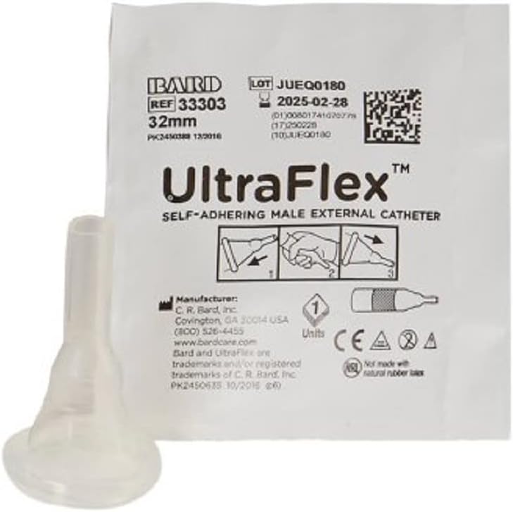 50 Pack External Condom Catheter 32mm Rochester UltraFlex Self Adhering Silicone Intermediate 33003