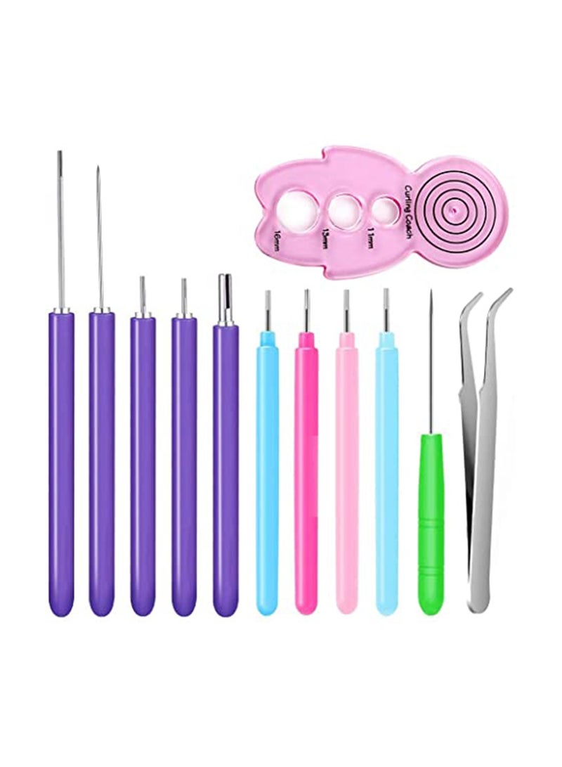 Suntown Multifunctional Slotted Paper Quilling Rolling Tool, Different Sizes Set for Art Craft DIY - Image 1