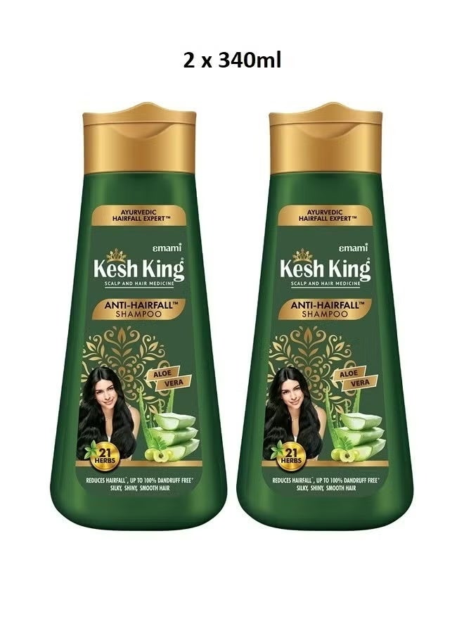 Kesh King Ayurvedic shampoo for scalp and hair treatment against hair loss, 340 ml, 2-pack