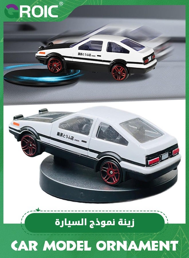 GROIC Car Drift Dashboard Ornament, Alloy Drifting Spin AE86 Car Model, Mini Car Interior Dash Decoration, Car Model Rotate Toy Gift, Vehicle Turn and Follow Drift - Image 1