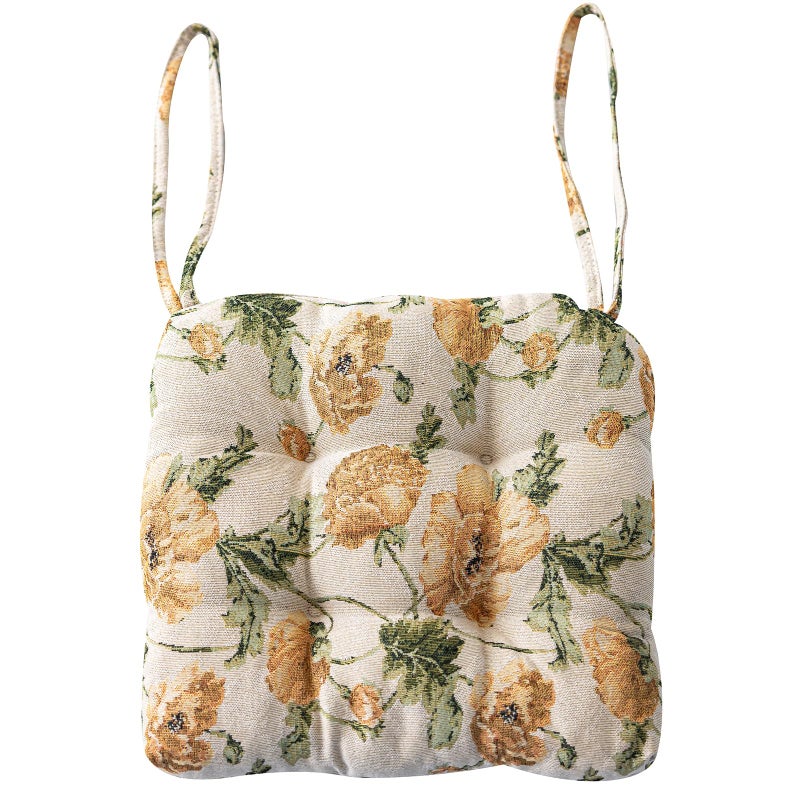 vctops Farmhouse Floral Print Chair Cushions with Ties UShaped Soft Comfortable Chair Pads Non Slip Seat Cushions for Indoor Dining Room and Kitchen Chairs Flower D16x16 - Image 2