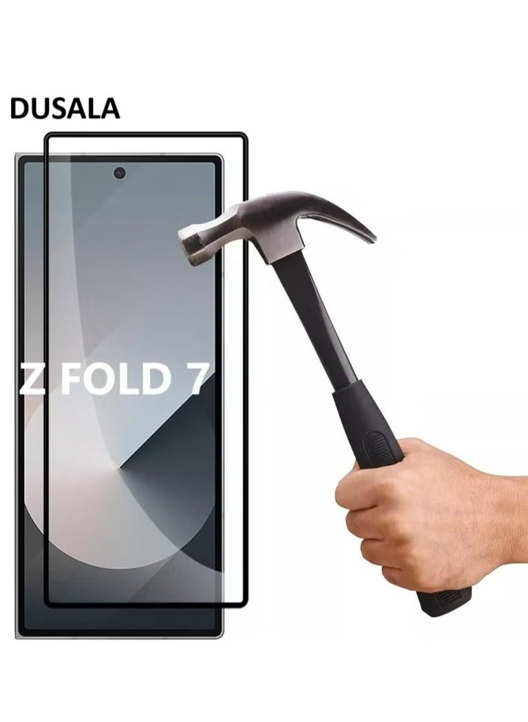 DUSALA Screen Protector for Samsung Galaxy Z Fold 7 Front Tempered Glass Full Coverage Screen Guard 9H Hardness Anti Fingerprint Scratch Resistance for Samsung Galaxy Z Fold 7 - Image 1